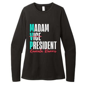 Kamala Harris 2024 Madam President Mvp 24 Democrat Womens CVC Long Sleeve Shirt