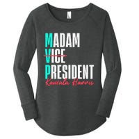 Kamala Harris 2024 Madam President Mvp 24 Democrat Women's Perfect Tri Tunic Long Sleeve Shirt