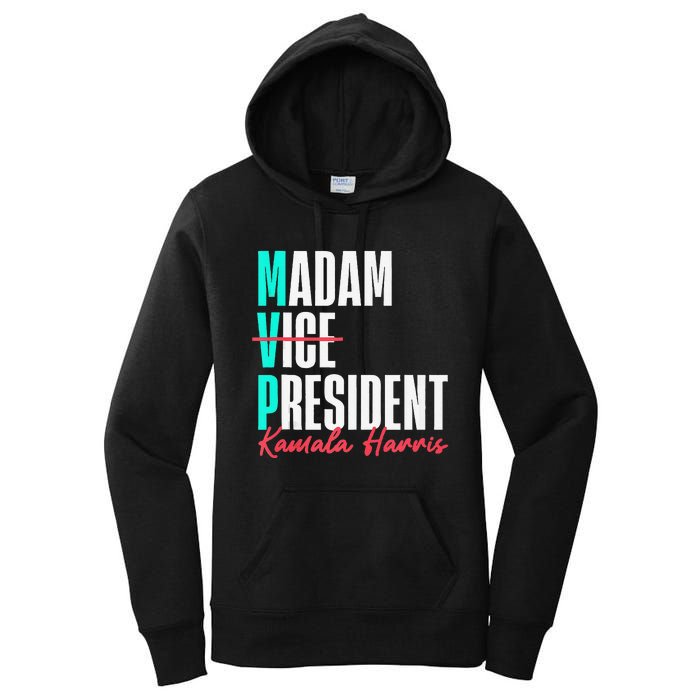 Kamala Harris 2024 Madam President Mvp 24 Democrat Women's Pullover Hoodie