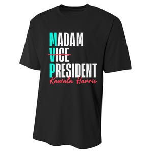 Kamala Harris 2024 Madam President Mvp 24 Democrat Performance Sprint T-Shirt