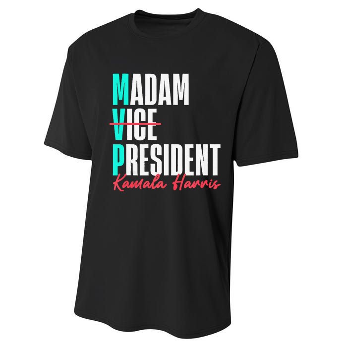 Kamala Harris 2024 Madam President Mvp 24 Democrat Performance Sprint T-Shirt