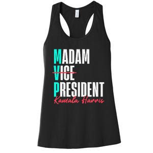 Kamala Harris 2024 Madam President Mvp 24 Democrat Women's Racerback Tank