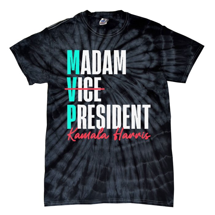 Kamala Harris 2024 Madam President Mvp 24 Democrat Tie-Dye T-Shirt