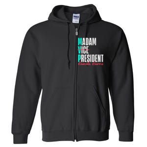 Kamala Harris 2024 Madam President Mvp 24 Democrat Full Zip Hoodie