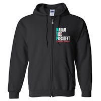 Kamala Harris 2024 Madam President Mvp 24 Democrat Full Zip Hoodie