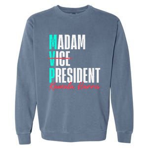 Kamala Harris 2024 Madam President Mvp 24 Democrat Garment-Dyed Sweatshirt