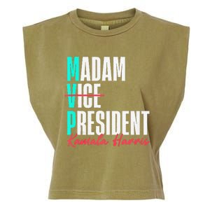 Kamala Harris 2024 Madam President Mvp 24 Democrat Garment-Dyed Women's Muscle Tee