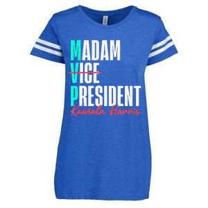 Kamala Harris 2024 Madam President Mvp 24 Democrat Enza Ladies Jersey Football T-Shirt