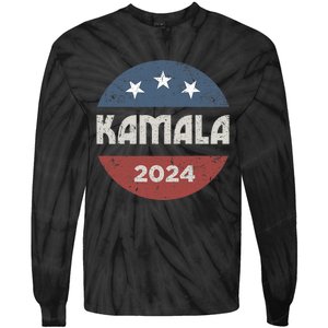 Kamala Harris 2024 For President Campaign 2024 Election Tie-Dye Long Sleeve Shirt