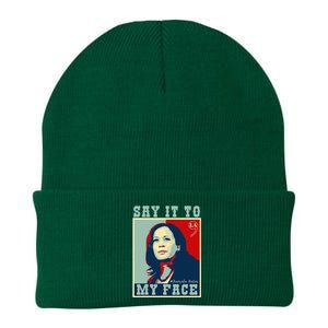 Kamala Harris 2024 Say It To My Face Knit Cap Winter Beanie