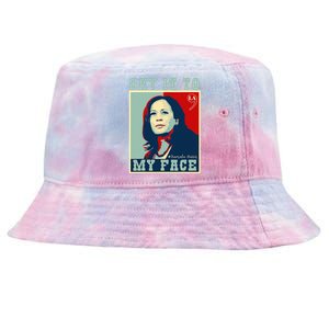 Kamala Harris 2024 Say It To My Face Tie-Dyed Bucket Hat