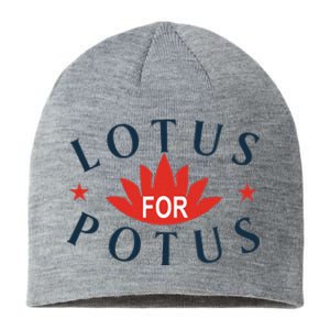 Kamala Harris 2024 Lotus For Potus President Election Sustainable Beanie