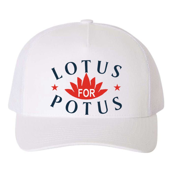 Kamala Harris 2024 Lotus For Potus President Election Yupoong Adult 5-Panel Trucker Hat