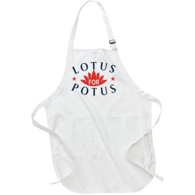 Kamala Harris 2024 Lotus For Potus President Election Full-Length Apron With Pockets