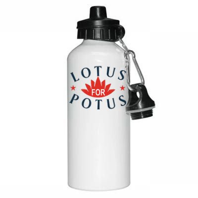 Kamala Harris 2024 Lotus For Potus President Election Aluminum Water Bottle