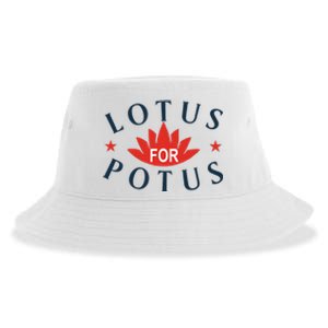 Kamala Harris 2024 Lotus For Potus President Election Sustainable Bucket Hat