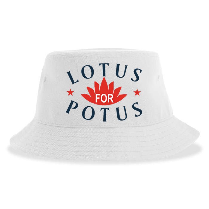 Kamala Harris 2024 Lotus For Potus President Election Sustainable Bucket Hat