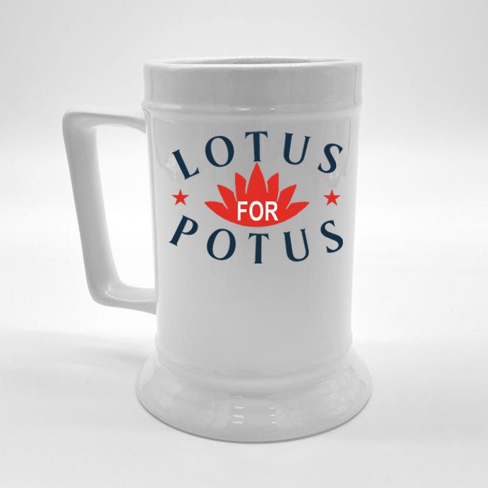 Kamala Harris 2024 Lotus For Potus President Election Beer Stein