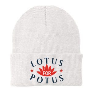 Kamala Harris 2024 Lotus For Potus President Election Knit Cap Winter Beanie