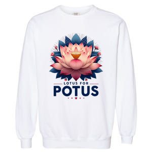 Kamala Harris 2024 Lotus For Potus Trending President Garment-Dyed Sweatshirt