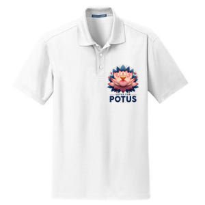 Kamala Harris 2024 Lotus For Potus Trending President Dry Zone Grid Polo