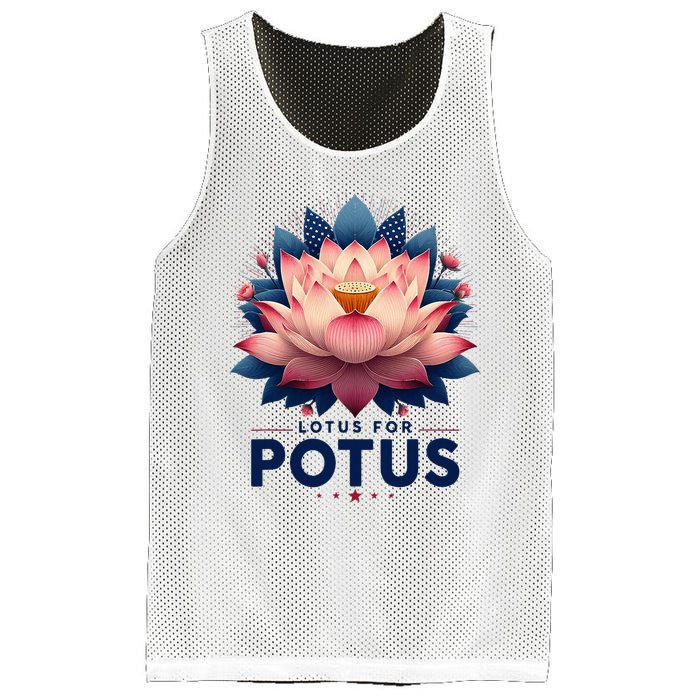 Kamala Harris 2024 Lotus For Potus Trending President Mesh Reversible Basketball Jersey Tank