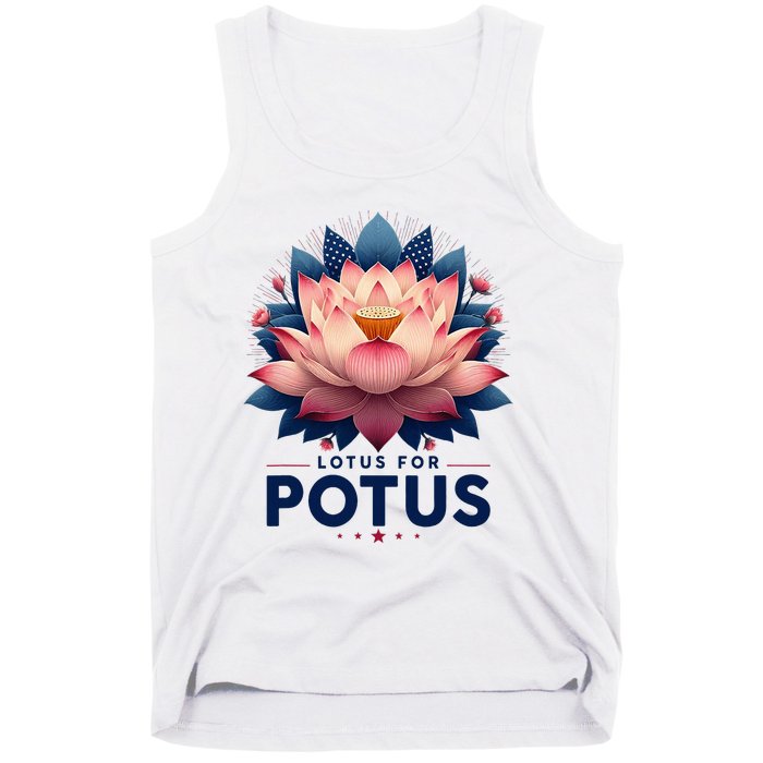 Kamala Harris 2024 Lotus For Potus Trending President Tank Top