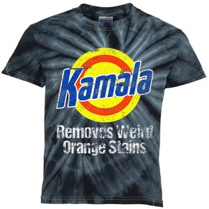 Kamala Harris 2024 Kamala Removes Weird Orange Stains Kids Tie-Dye T-Shirt