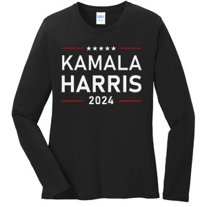 Kamala Harris 2024 Presidential Election Campaign Ladies Long Sleeve Shirt