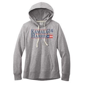 Kamala Harris 2024 Raglan Women's Fleece Hoodie