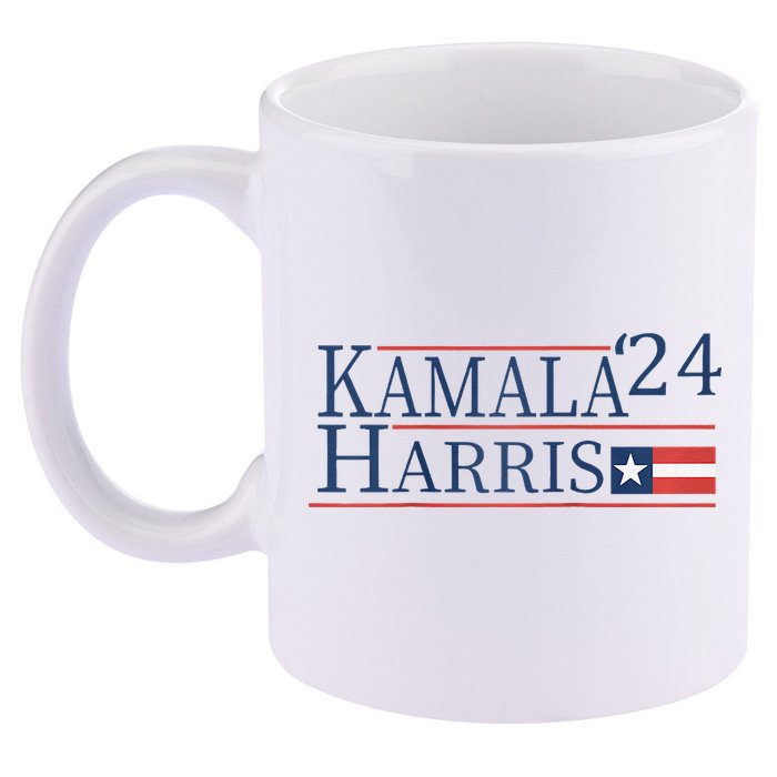 Kamala Harris 2024 Raglan 11oz C Handle Ceramic Mug