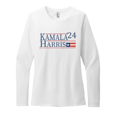 Kamala Harris 2024 Raglan Womens CVC Long Sleeve Shirt