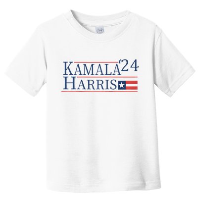 Kamala Harris 2024 Raglan Toddler T-Shirt