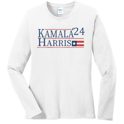 Kamala Harris 2024 Raglan Ladies Long Sleeve Shirt