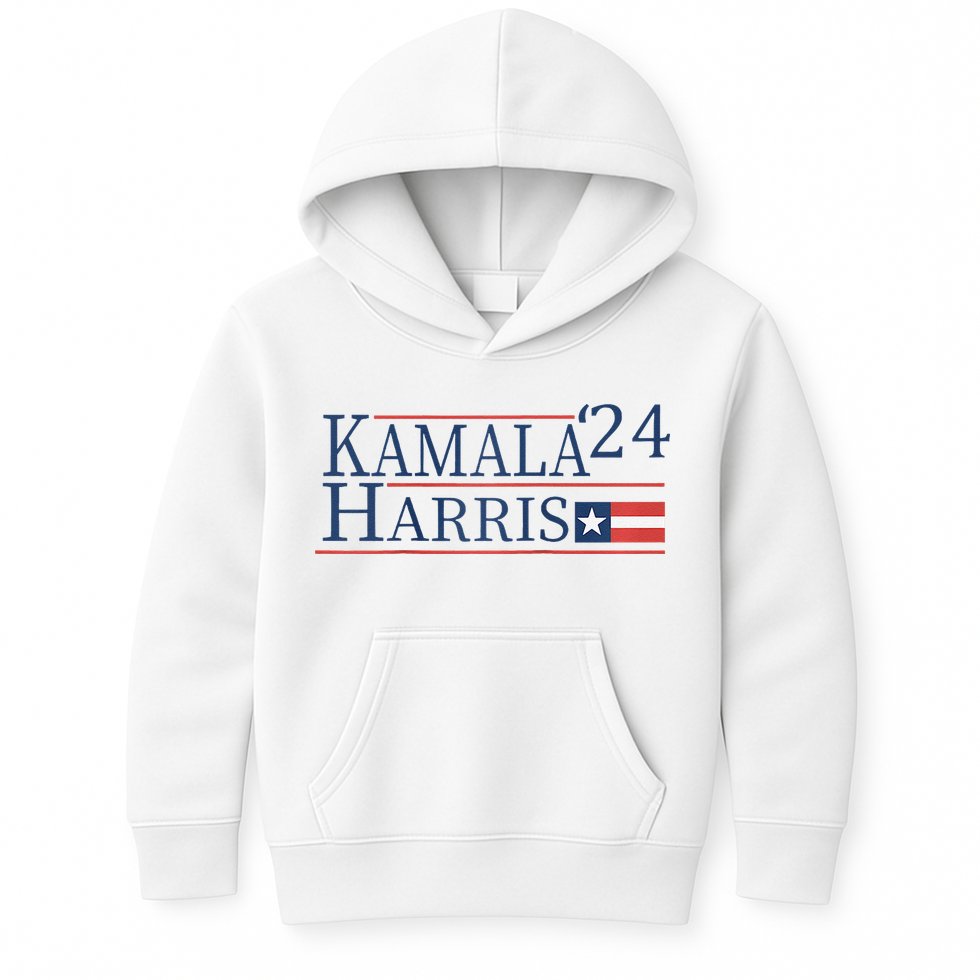 Kamala Harris 2024 Raglan Kids Hoodie