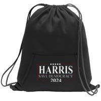 Kamala Harris 2024 Save Our Democracy Vote For President Sweatshirt Cinch Pack Bag