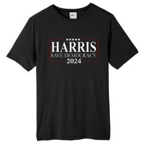 Kamala Harris 2024 Save Our Democracy Vote For President Tall Fusion ChromaSoft Performance T-Shirt