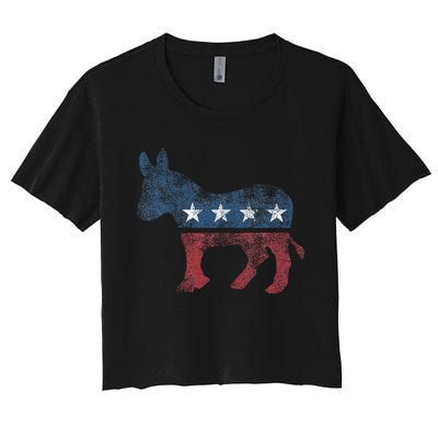 Kamala Harris 2024 Harris 2024 For President Election Women's Crop Top Tee