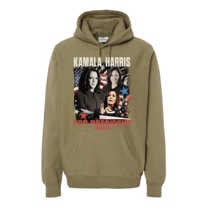 Kamala Harris 2024 For President Election Campaign Premium Hoodie