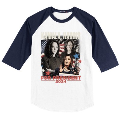 Kamala Harris 2024 For President Election Campaign Baseball Sleeve Shirt