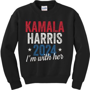 Kamala Harris 2024 Support IM With Her Kamala Harris 2024 Kids Sweatshirt