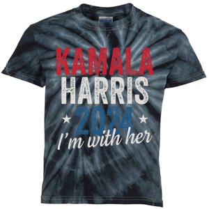 Kamala Harris 2024 Support IM With Her Kamala Harris 2024 Kids Tie-Dye T-Shirt