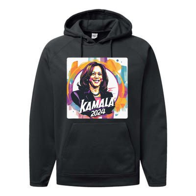 Kamala Harris 2024 24 Madam Vice President Democrat Performance Fleece Hoodie