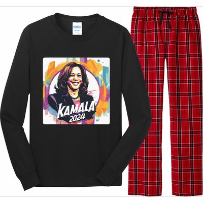 Kamala Harris 2024 24 Madam Vice President Democrat Long Sleeve Pajama Set