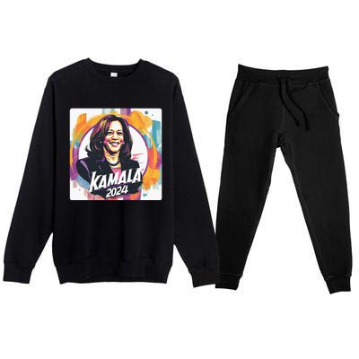 Kamala Harris 2024 24 Madam Vice President Democrat Premium Crewneck Sweatsuit Set