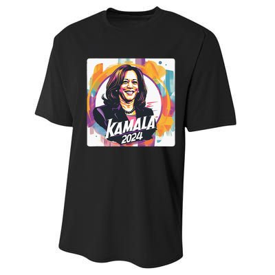 Kamala Harris 2024 24 Madam Vice President Democrat Performance Sprint T-Shirt