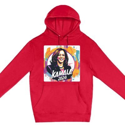 Kamala Harris 2024 24 Madam Vice President Democrat Premium Pullover Hoodie