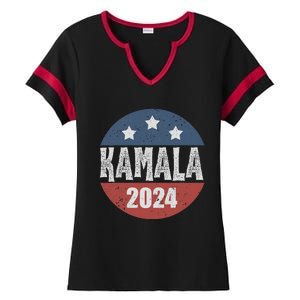 Kamala Harris 2024 For President Campaign Democrats Election Ladies Halftime Notch Neck Tee