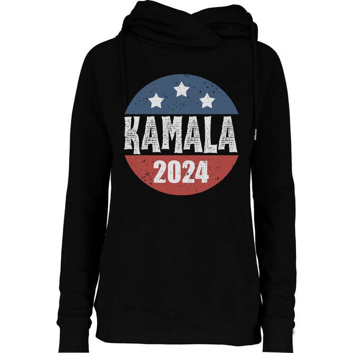 Kamala Harris 2024 For President Campaign Democrats Election Womens Funnel Neck Pullover Hood