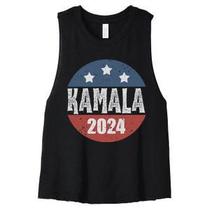 Kamala Harris 2024 For President Campaign Democrats Election Women's Racerback Cropped Tank